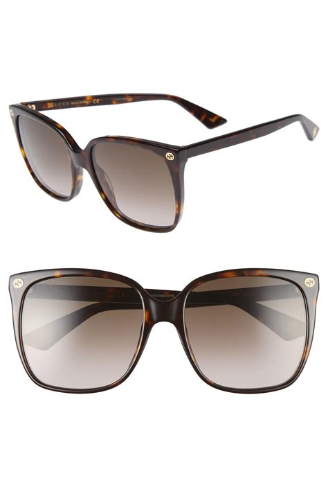 brown and gold gucci sunglasses|gucci brown square ladies sunglasses.